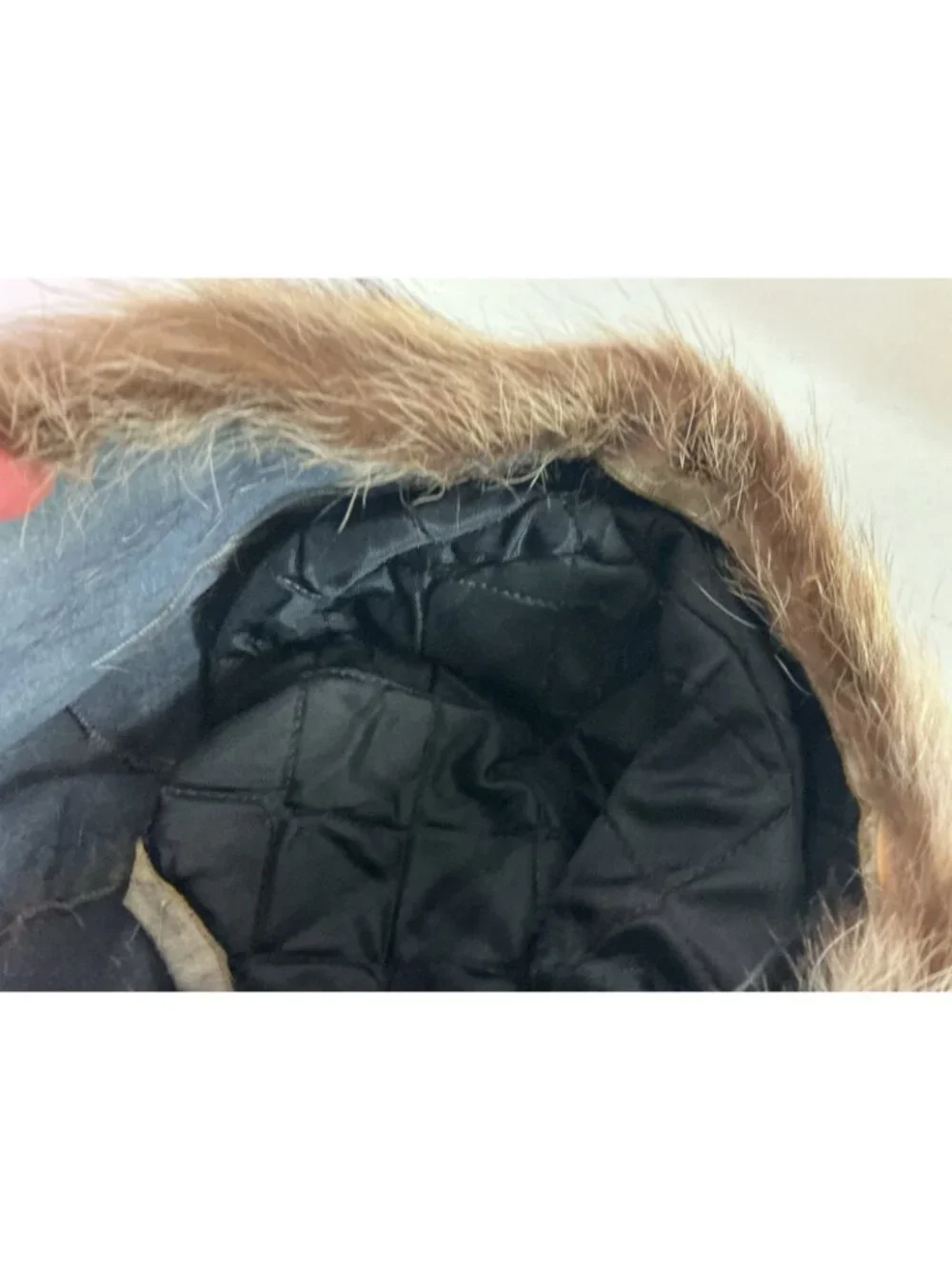 Vintage Raccoon Fur Hat Womens Small
